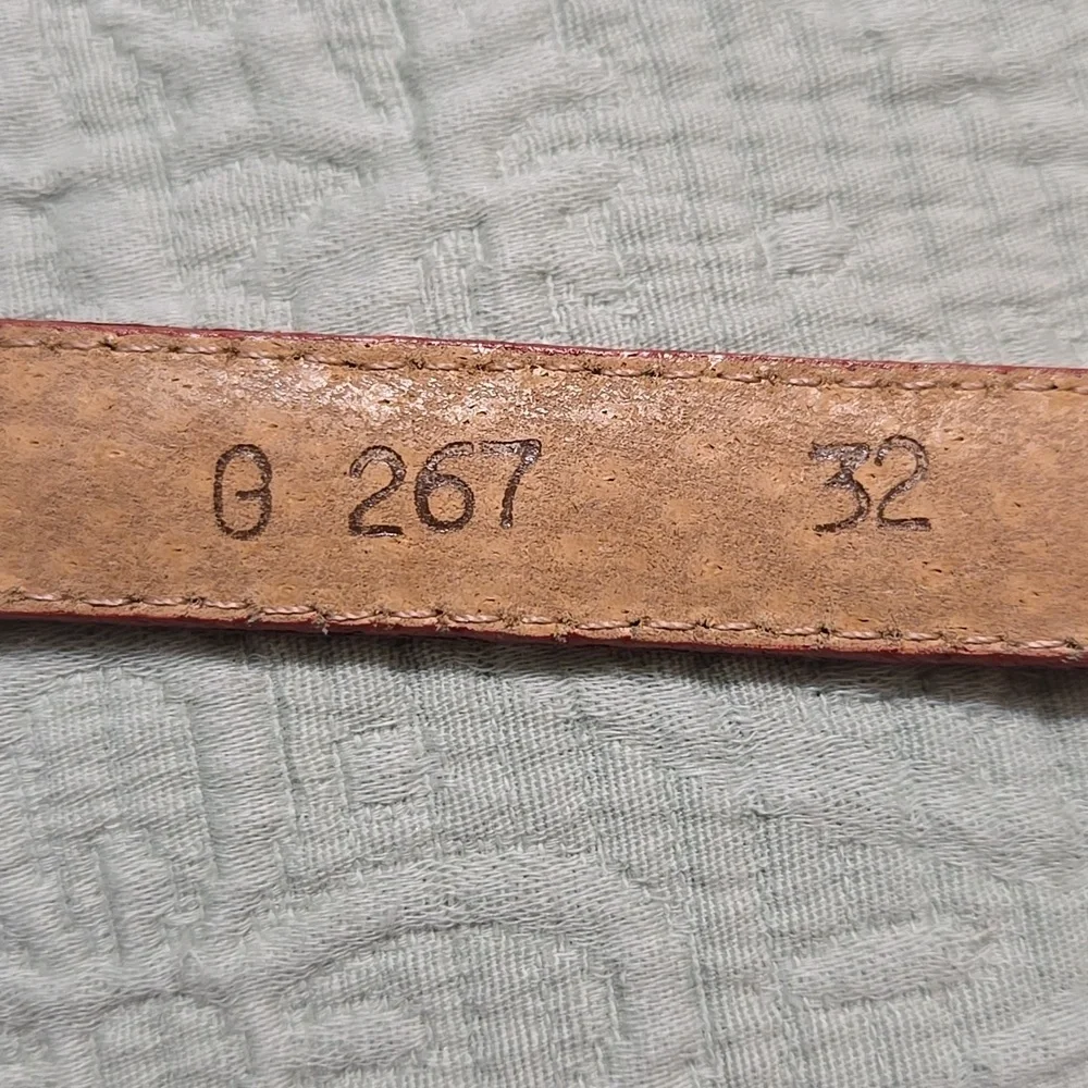Vintage Nocona Colorful Embroidered Leather Belt Size 32